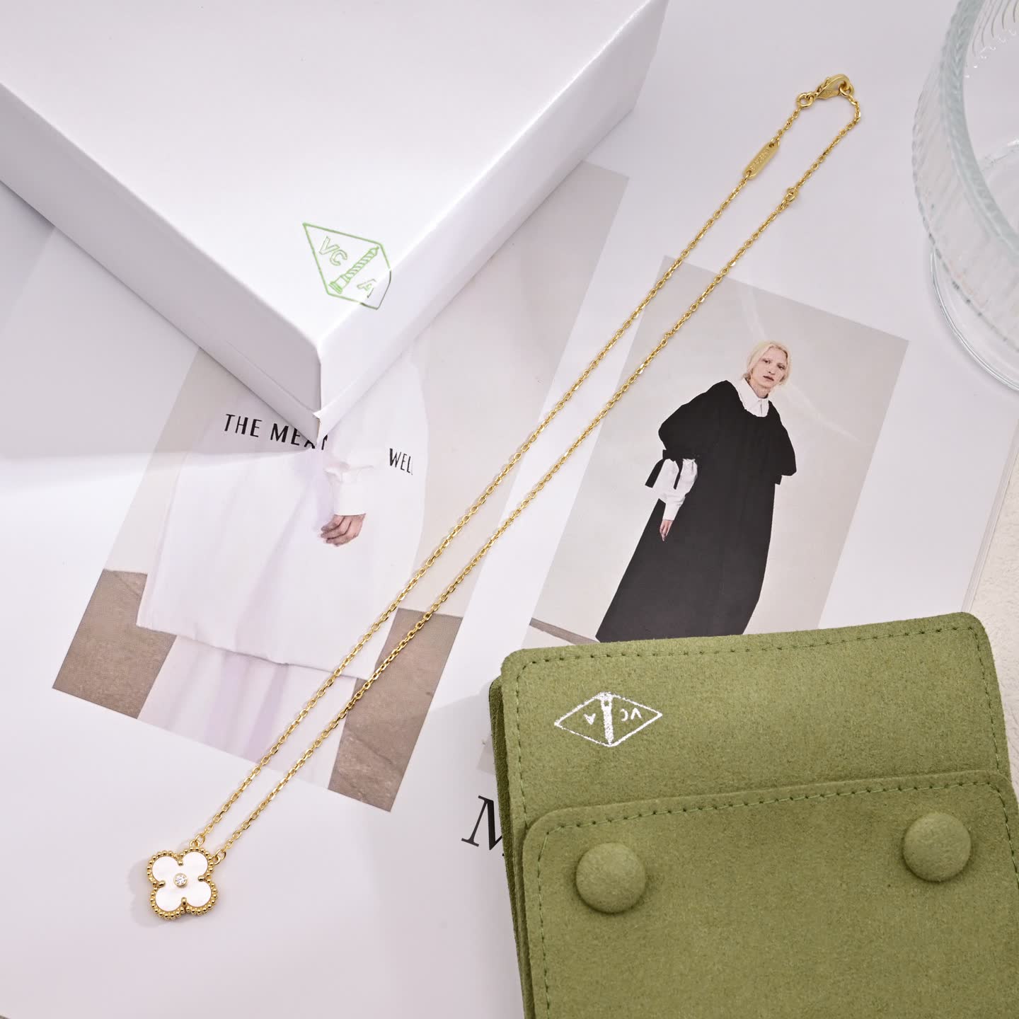 Van Cleef & Arpels Alhambra Gold Plated Enamel Clover Necklaces